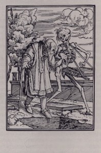 Г.Гольбейн Младший. Старик и смерть. 1526. Из серии Пляска смерти