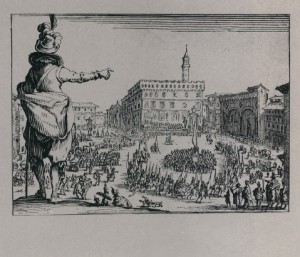 Ж.Калло Праздник на площади Синьории во Флоренции Из серии Каприччи. 1617