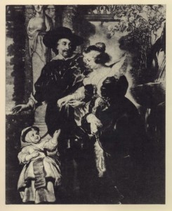 Неизвестный гравер. Копия с картины Рубенса «Семья Рубенсов». Акватинта