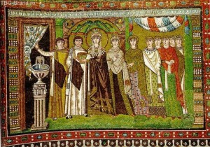 мозаика в церкви Сан-Витале в Равенне, около 547 г