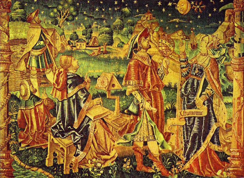 Муза астрологии и астрономии Роберт Хэрри Гентский Средневековый гобелен