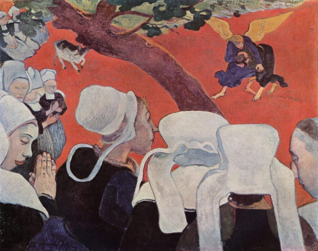 Поль Гоген - Видение после проповеди или Борьба Иакова с ангелом (1888)
