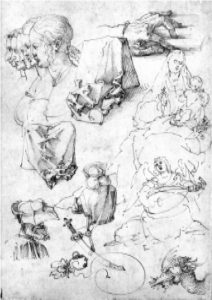 А.Дюрер. Рисунок. Перо, бистр, 1511.