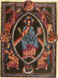 Вышеградский кодекс. Христос во славе. 1085