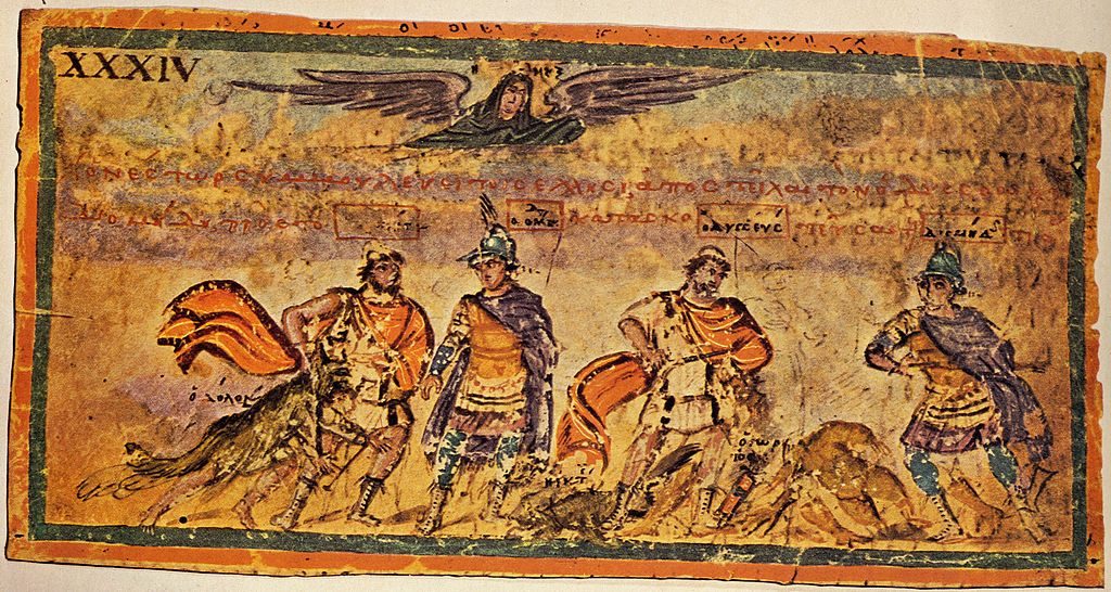 Picture XXXIV from the Ambrosian Iliad, The Capture of Dolon
