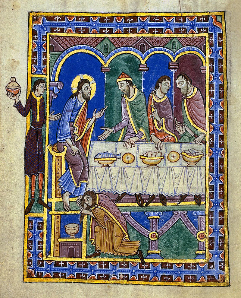 Christ in the house of Simon the Pharisee, with Mary Magdalen washing his feet, Luke 7_36_50