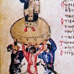 Roman custom of proclamation of emperor on the shield. King Hezekiah