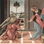 Боттичелли, Сандро Благовещение 1489-1490 150 x 156 см Дерево, темпера Флоренция. Галерея Уффици