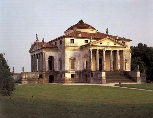 А. Палладио. Вилла Альмерико-Вальмарана («Ла Ротонда» или «Капра») в Виченце. 1551—1567, достроена Винченцо Скамоцци. Фасад.