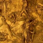 Гиберти, Лоренцо Врата рая. Каин убивает Авеля 1425 Флоренция. Баптистерий