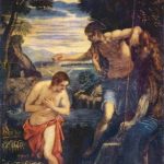 Тинторетто, Якопо Крещение Христа Вторая половина 16 века 137 x 105 см Холст, масло Мадрид. Прадо