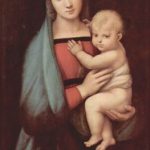 Рафаэль Санти Мадонна Грандука. Мадонна с Младенцем 1504 84 x 55 см Дерево, масло Флоренция. Палаццо Питти