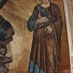 Чимабуэ, Джованни. Мозаика кафедрального собора в Пизе, сцена: Христос на престоле с Марией и Иоанном, деталь: Иоанн. 1301-1302
