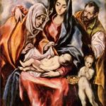 Эль Греко Святое семейство 1594-1604 107 x 69 см Холст, масло Мадрид. Прадо