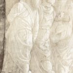 Мантенья, Андреа Семь апостолов, наблюдающих Вознесение Христа Около 1661 290 х 218 мм Неочиненное перо бистром, кисть в контурах, подсветка белым, на грунтованной серо-зеленым тоном бумаге Кембридж (штат Массачусетс). Художественный музей Фогг, Отдел гравюры и рисунка