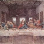 Леонардо да Винчи Тайная вечеря 1495-1497 420 x 910 см Фреска (масляная темпера) Милан. Трапезная монастыря Санта Мария делле Грацие