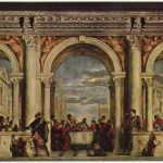 Веронезе, Паоло Трапеза в доме Левия Вторая треть 16 века 555 x 1280 см Холст, масло Венеция. Галерея Академии