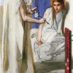 Данте Габриэль Россетти Благовещение. 1850 Ecce Ancilla Domini холст, масло. 73 × 41,9 см см галерея Тейт, Лондон