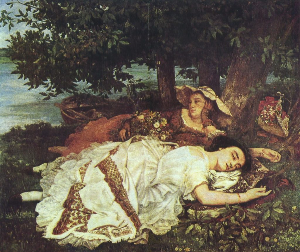 девушки на берегу сены 1857