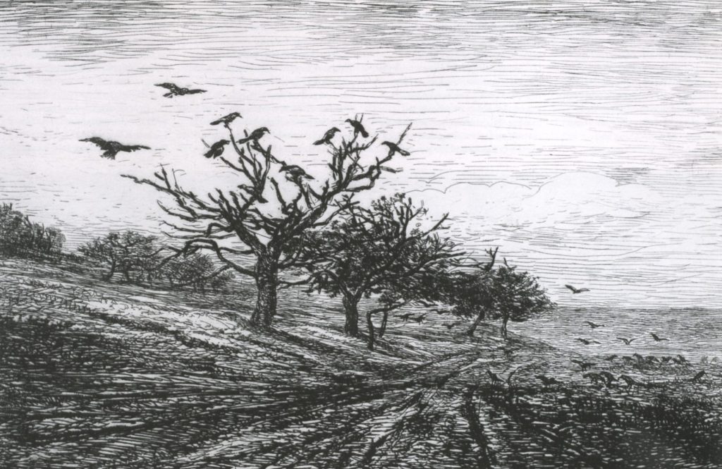 добиньи Дерево с воронами. 1867