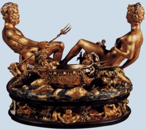 Б. Челлини. Солонка. 1540-1543 г. Вена, Художественно-исторический музей