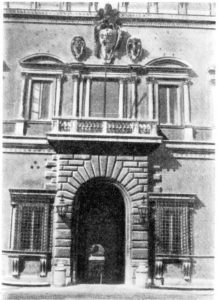Палаццо Фарнезе. Общий вид и фрагмент главного фасада