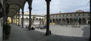 Современный вид площади Аннунциаты во Флоренции