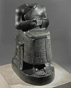 Статуя сидящего Гудеа. Диорит. 22 в. до н. э. Париж. Лувр