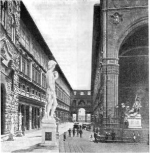 Флоренция. Улица Уффици, 1560—1574 гг. Вазари 