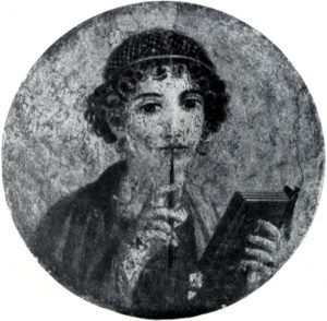 Поэтесса. Фреска из Помпеи. 1 в. н. э. Неаполь. Национальный музей
