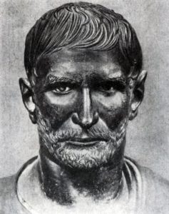  Портрет римлянина (так называемый первый консул Брут). Бронза. Вторая половина 4 в. до н. э. Рим. Палаццо Консерватори.