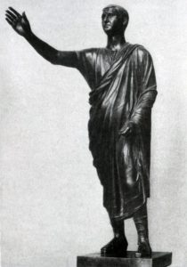 Статуя оратора (так называемый Авл Метелл). Бронза. Около 100 г. до н. э. Флоренция. Археологический музей