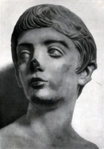 Портрет юноши времени Флавиев. Мрамор. Конец 1 в. н. э. Лондон. Британский музей