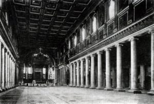 Базилика Санта Мариа Маджоре в Риме. Около 435 г. Внутренний вид (с позднейшими добавлениями)