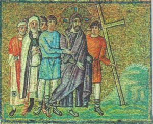 Несение креста. Мозаика Сан Аполлинаре Нуово