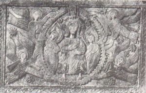 Христос во славе. Рельеф алтаря герцога Ратхиса, 731—734 гг. Чивидале, церковь Сан Мартино