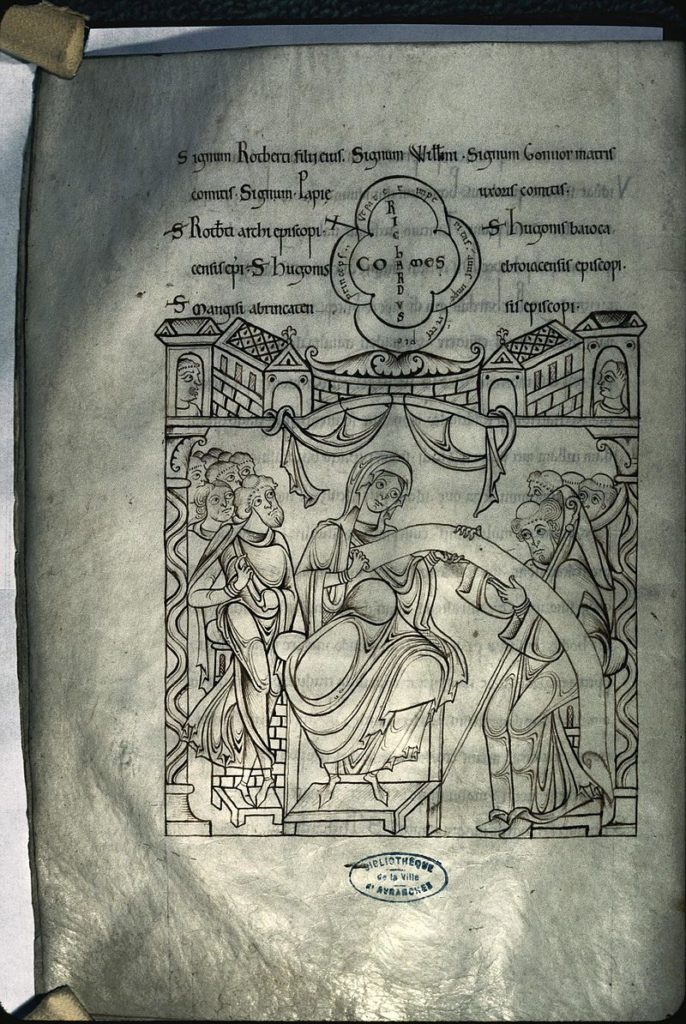 Рукопись из Мон-Сен-Мишель. Дар герцогини Гоннор, f.23v