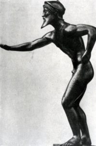 Бегун. Бронзовая статуэтка из Олимпии. Первая четверть 5 в. до н. э. Тюбинген. Университет