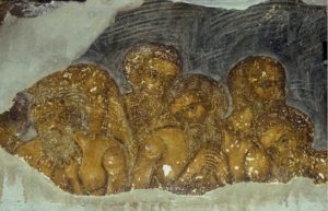 Сорок мучеников Севастийских. Конец XV в. Фреска Петроверигского придела Успенского собора Московского Кремля