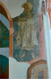 Пророк Иона. Роспись церкви Преп. Сергия Радонежского на архиепископском дворе в Новгороде. Около 1463 г.