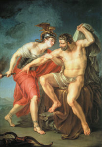Акимов А.И. Самосожжение Геркулеса на костре в присутствии его друга Филоктета (1782)